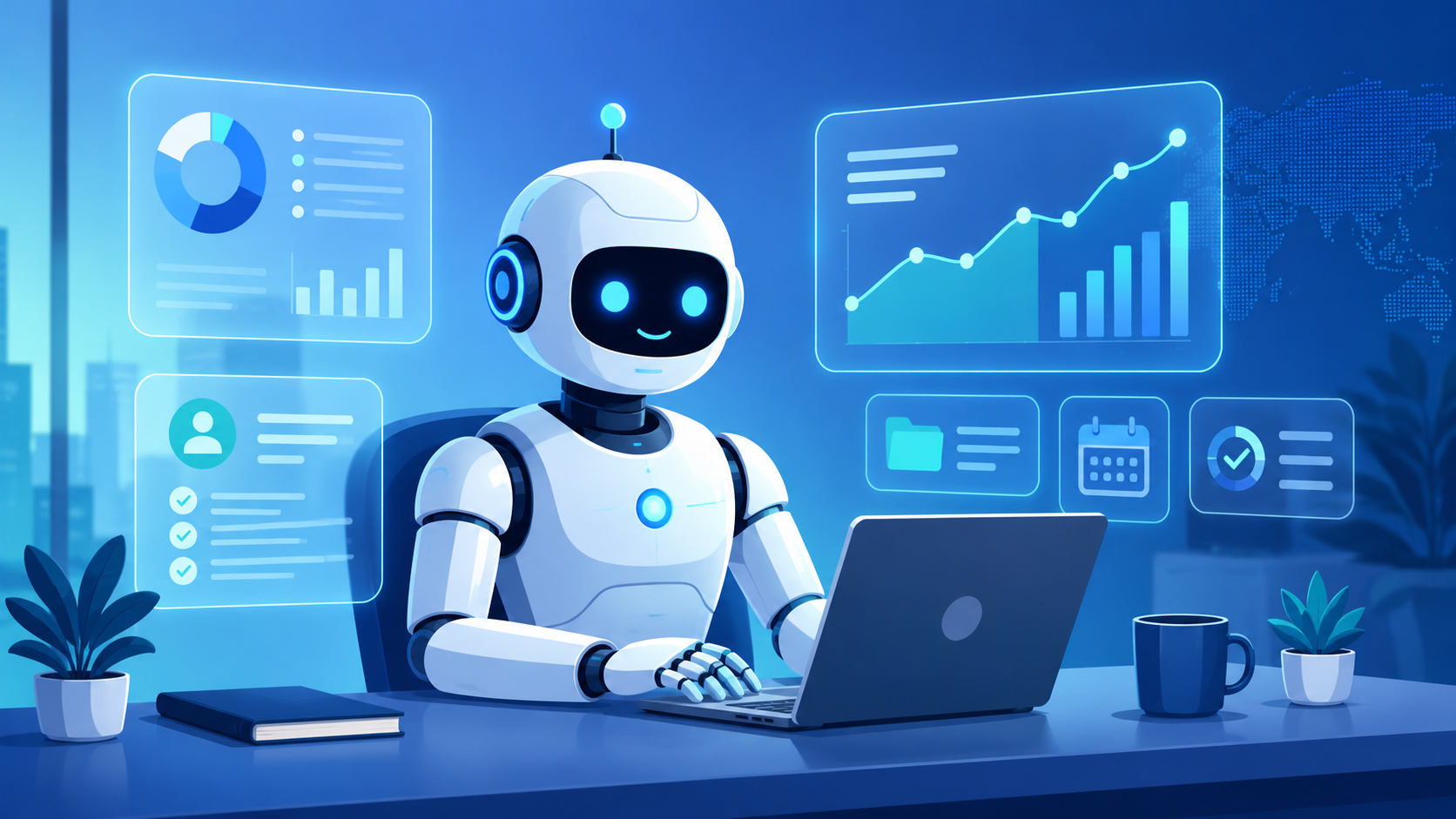 Minh họa AI Agent - nhân viên số tự động làm việc cho doanh nghiệp SME