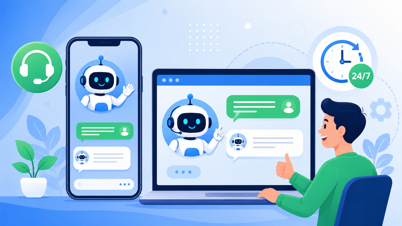 Minh hoa chatbot AI cham soc khach hang 24/7 cho doanh nghiep SME