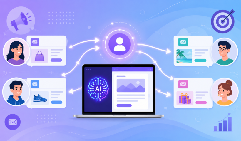 Minh hoa AI ca nhan hoa marketing gui noi dung rieng cho tung khach hang