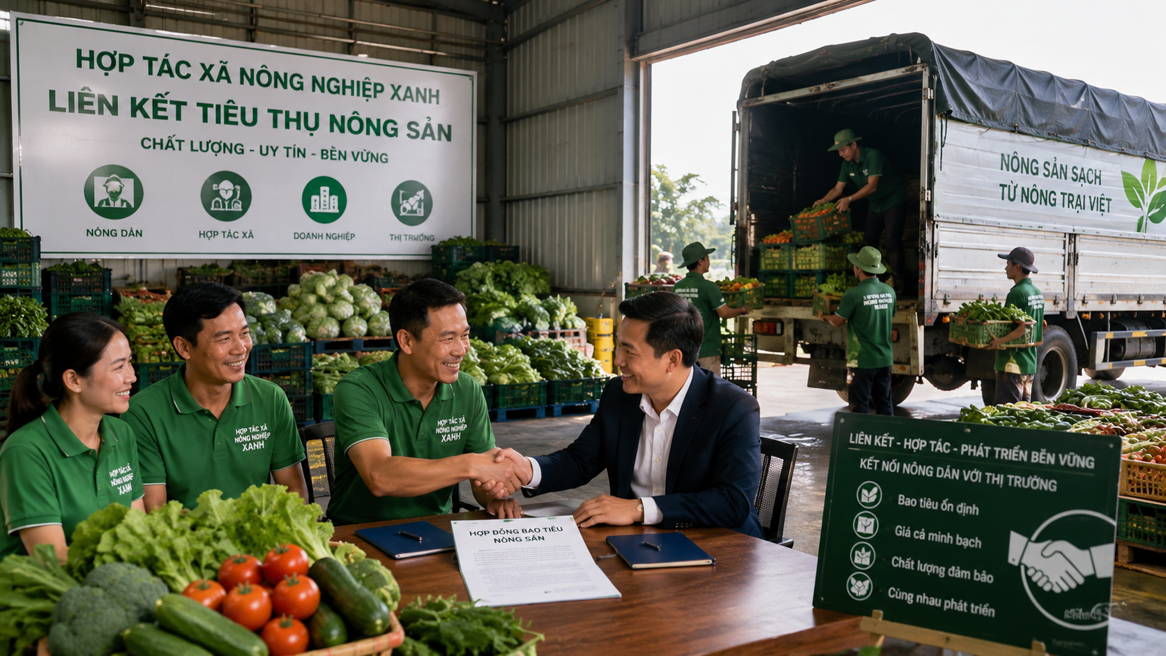 Ý tưởng kinh doanh dịch vụ liên kết tiêu thụ nông sản cho hợp tác xã