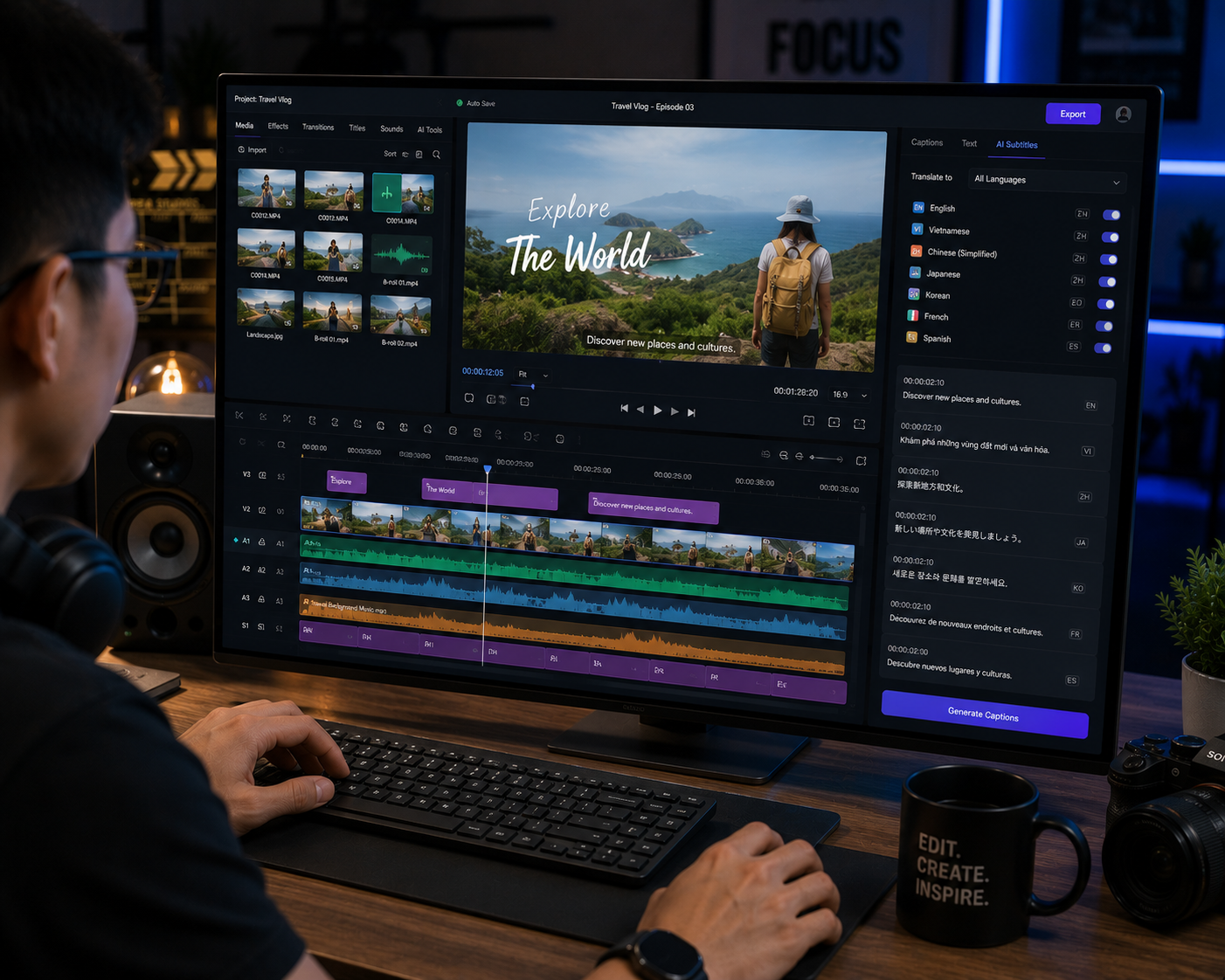 Ý tưởng kinh doanh dịch vụ dịch thuật lồng tiếng video bằng AI