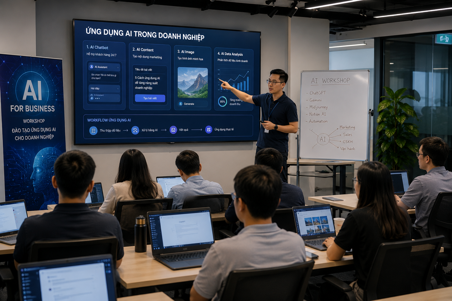 Ý tưởng kinh doanh dịch vụ đào tạo ứng dụng AI thực chiến cho SME