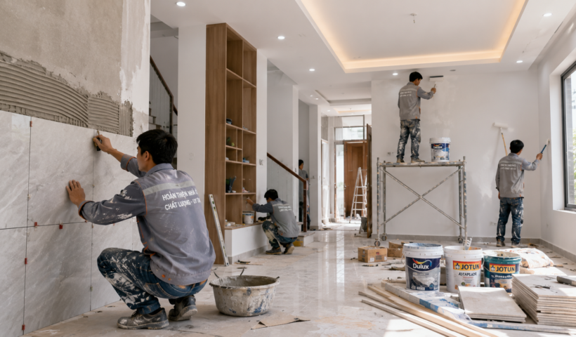 Ý tưởng kinh doanh thầu phụ thi công hoàn thiện nhà ở