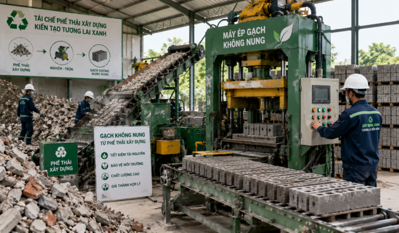 Ý tưởng kinh doanh sản xuất gạch không nung từ phế thải xây dựng