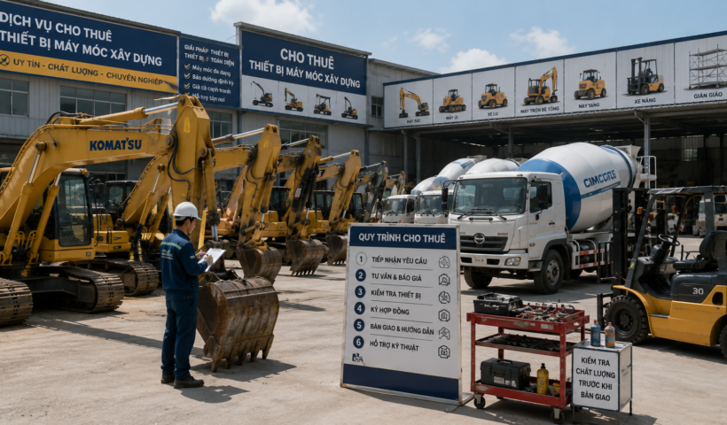 Ý tưởng kinh doanh dịch vụ cho thuê thiết bị máy móc xây dựng