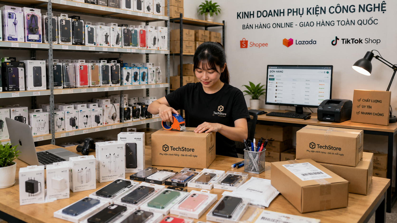 Ý tưởng kinh doanh phụ kiện điện tử, công nghệ qua sàn thương mại điện tử