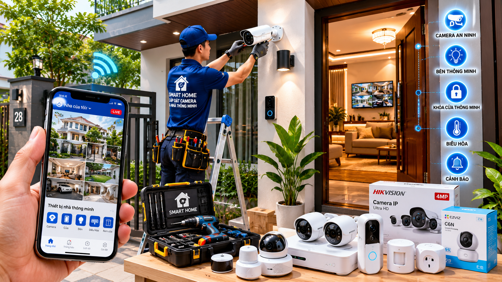 Ý tưởng kinh doanh dịch vụ lắp đặt camera an ninh, smart home cho hộ gia đình