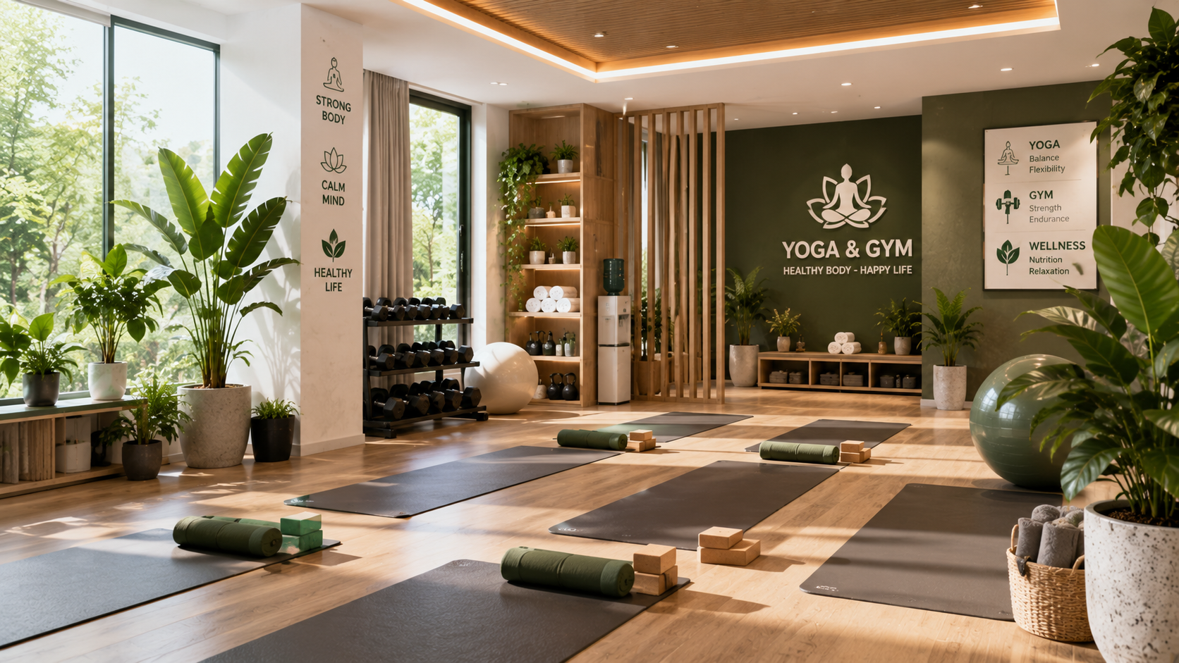 Ý tưởng kinh doanh phòng gym yoga nhỏ kết hợp chăm sóc sức khỏe