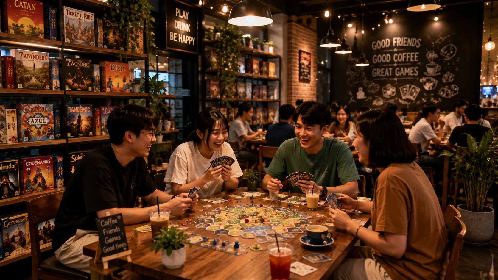 Ý tưởng kinh doanh quán cafe kết hợp board game giải trí