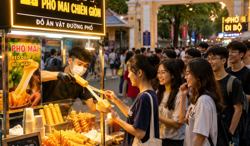Ý tưởng kinh doanh tiệm bánh mì que phô mai và đồ ăn vặt đường phố