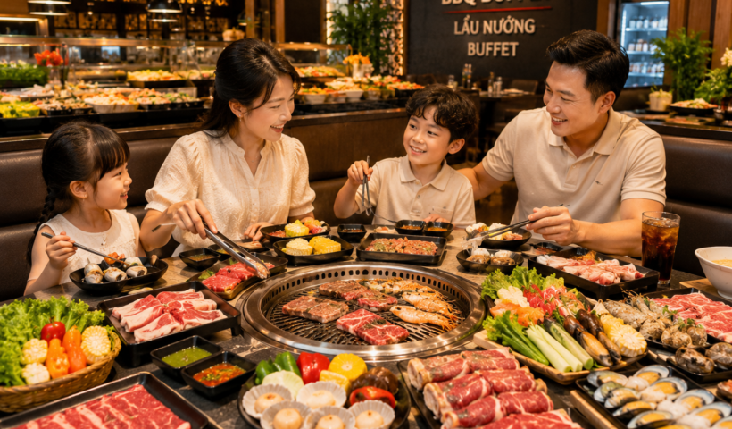 Ý tưởng kinh doanh quán lẩu nướng buffet cho gia đình