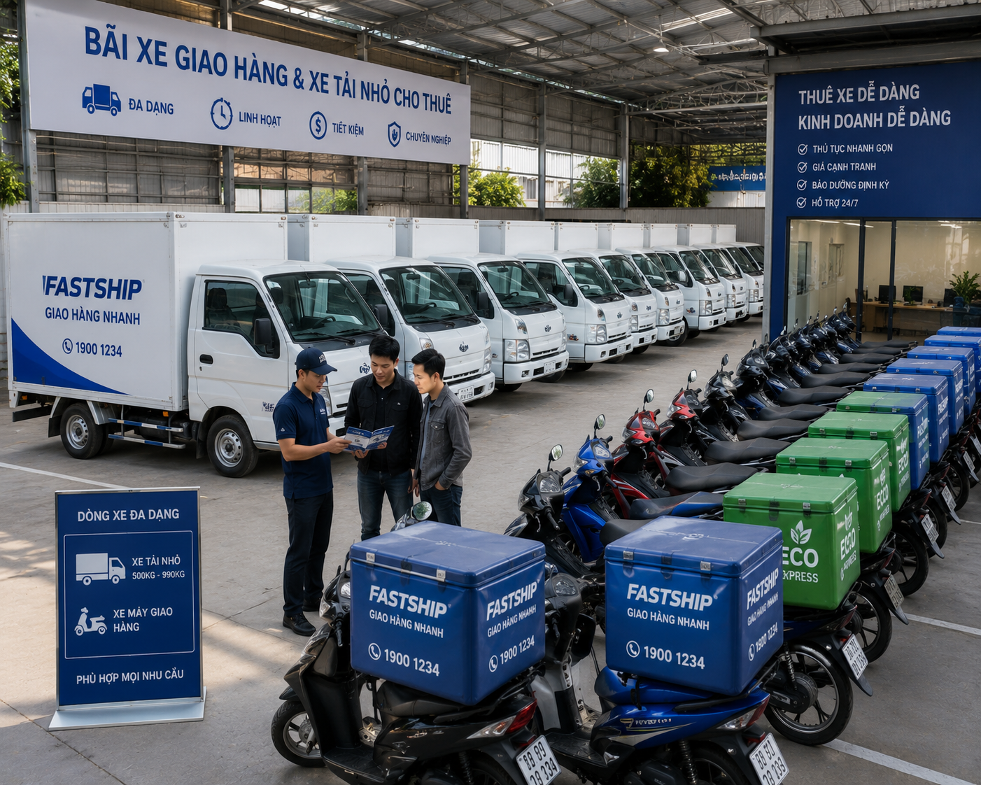Ý tưởng kinh doanh dịch vụ cho thuê xe tải xe máy chở hàng theo giờ