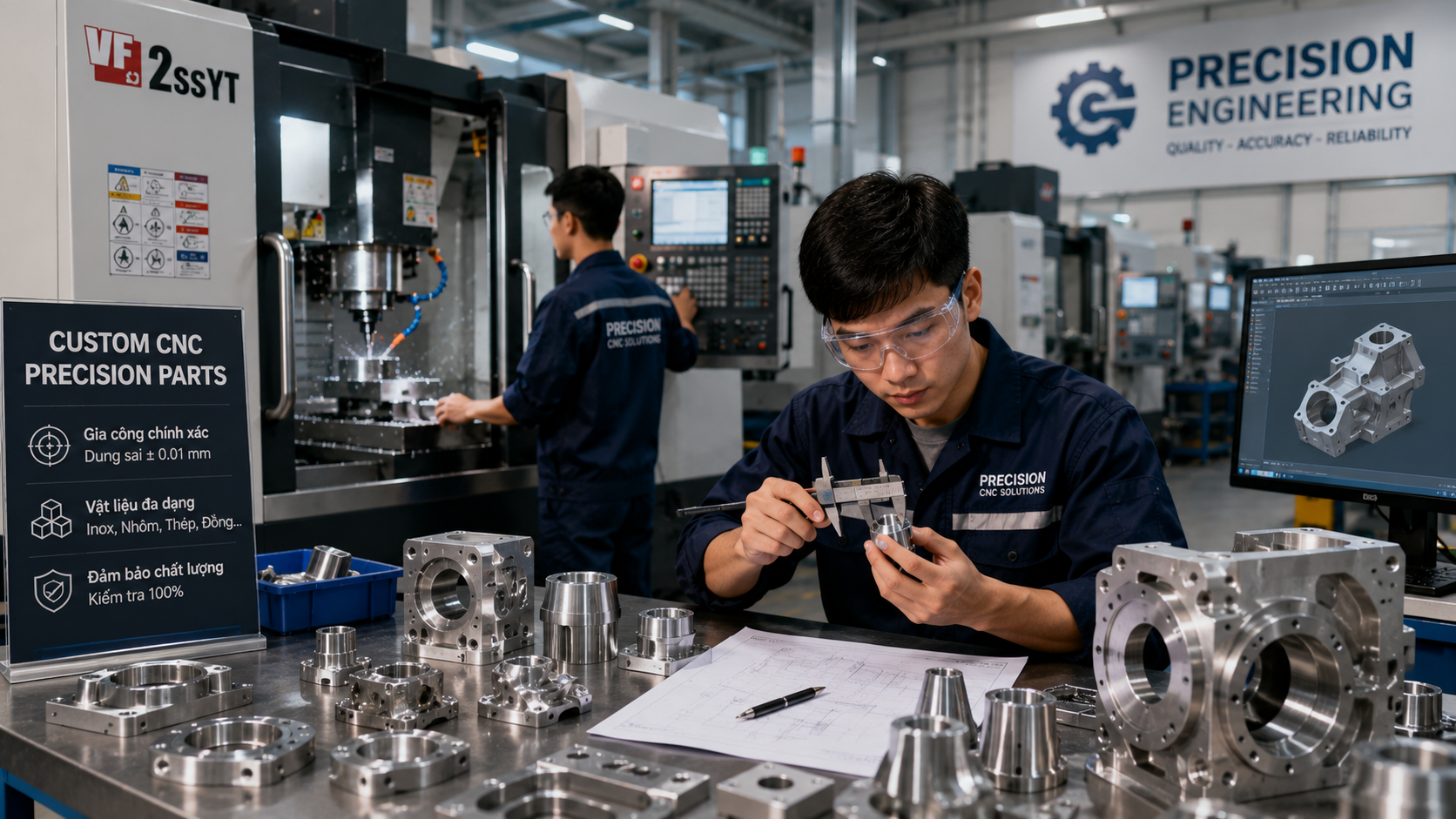 Ý tưởng kinh doanh gia công cơ khí chính xác theo đơn hàng CNC