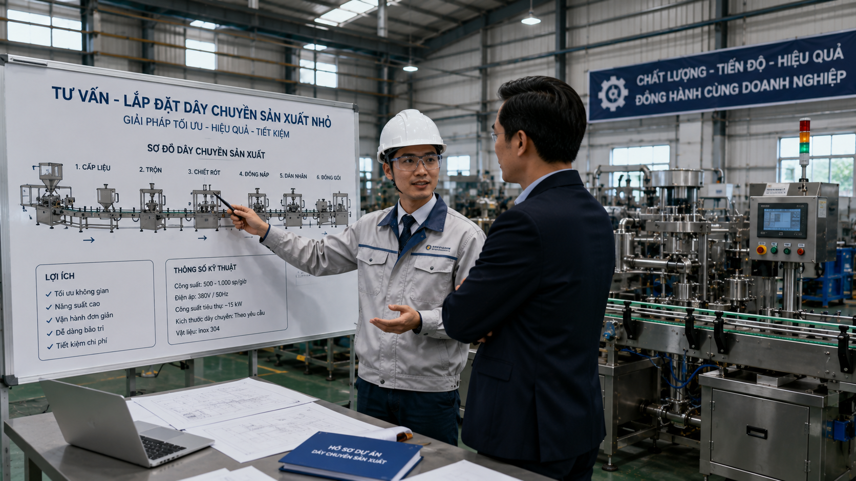 Ý tưởng kinh doanh dịch vụ tư vấn lắp đặt dây chuyền sản xuất nhỏ