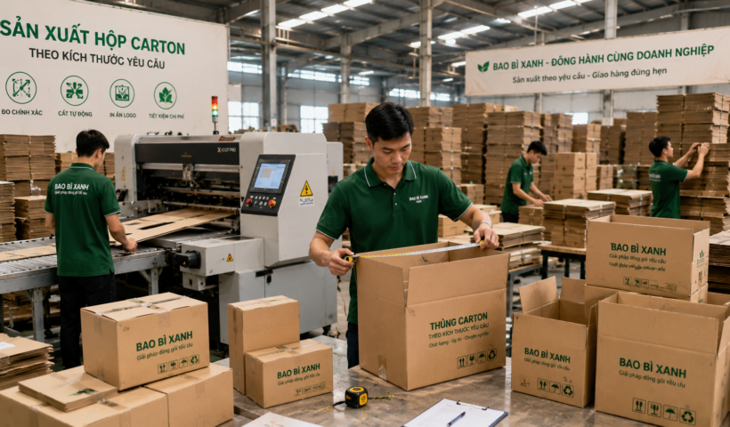 Ý tưởng kinh doanh xưởng sản xuất hộp carton đóng gói theo kích thước riêng