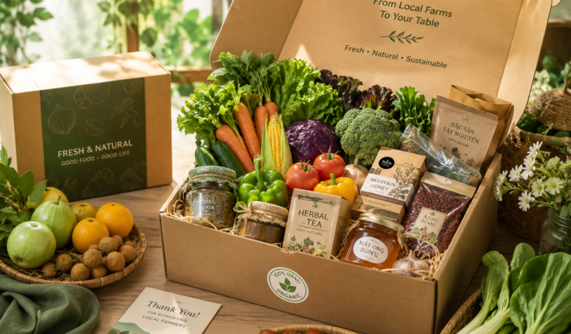 Ý tưởng kinh doanh dịch vụ subscription box nông sản sạch