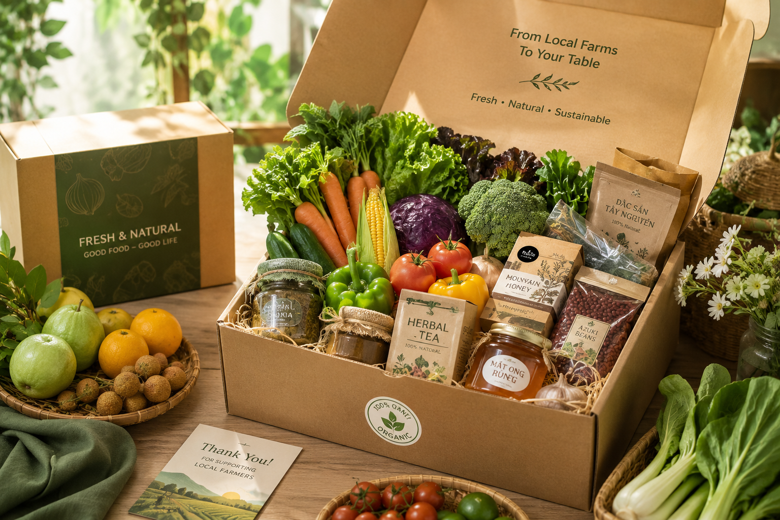 Ý tưởng kinh doanh dịch vụ subscription box nông sản sạch