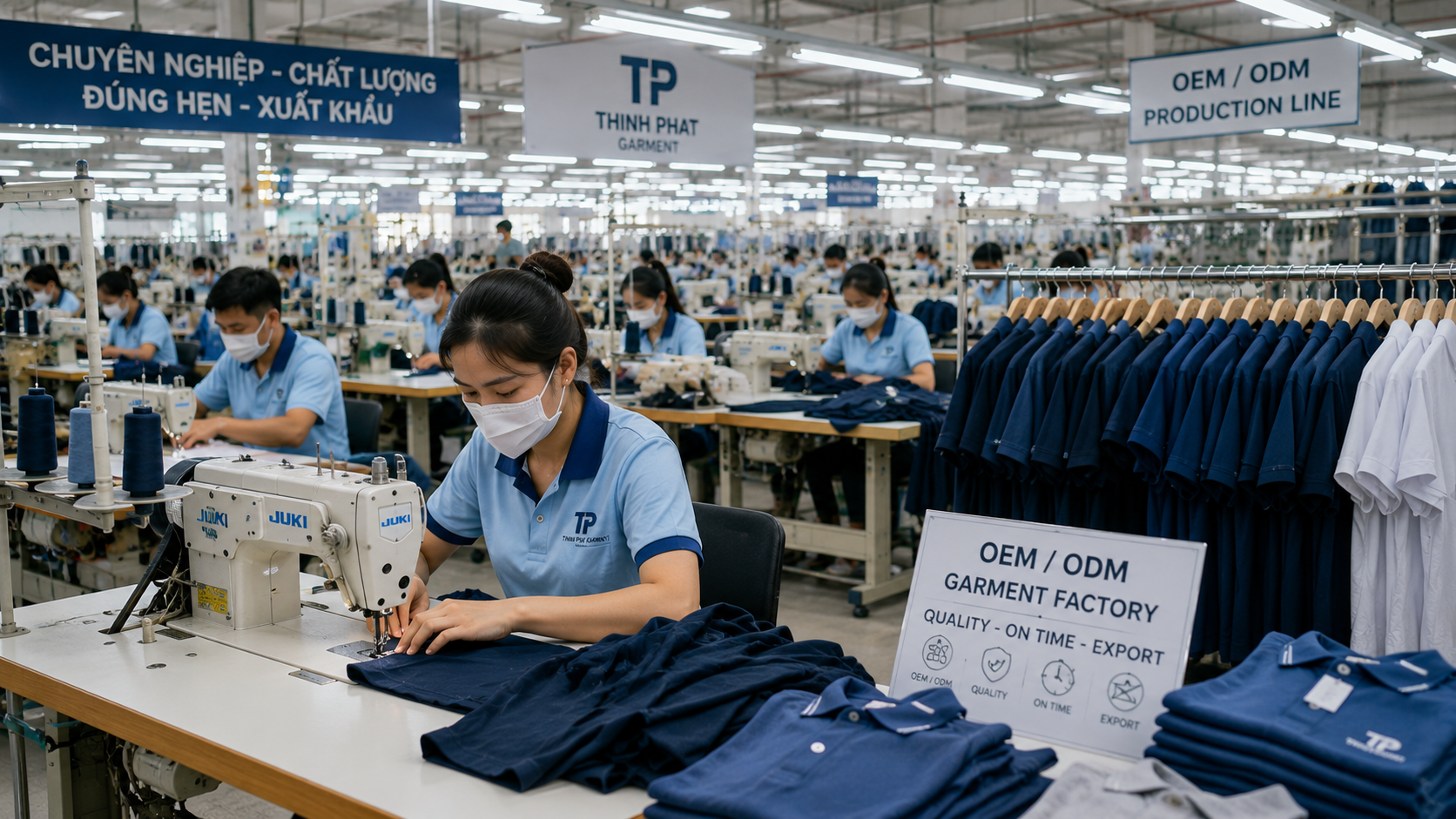 Ý tưởng kinh doanh xưởng gia công may mặc theo đơn hàng OEM xuất khẩu
