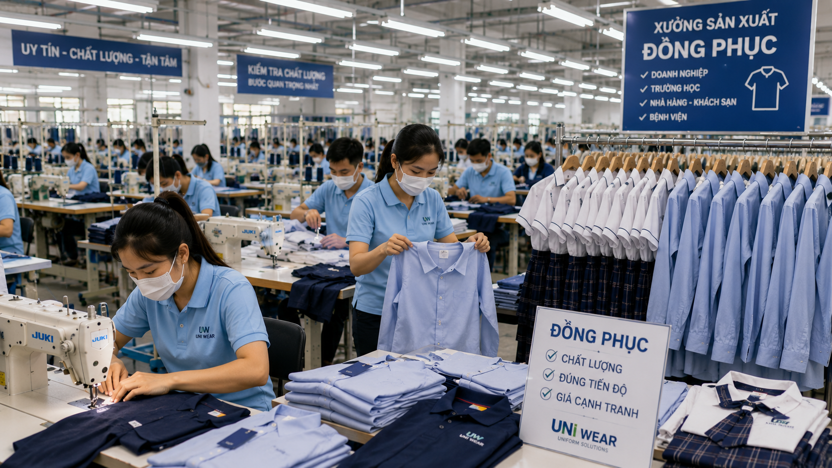 Ý tưởng kinh doanh xưởng sản xuất đồng phục doanh nghiệp, trường học