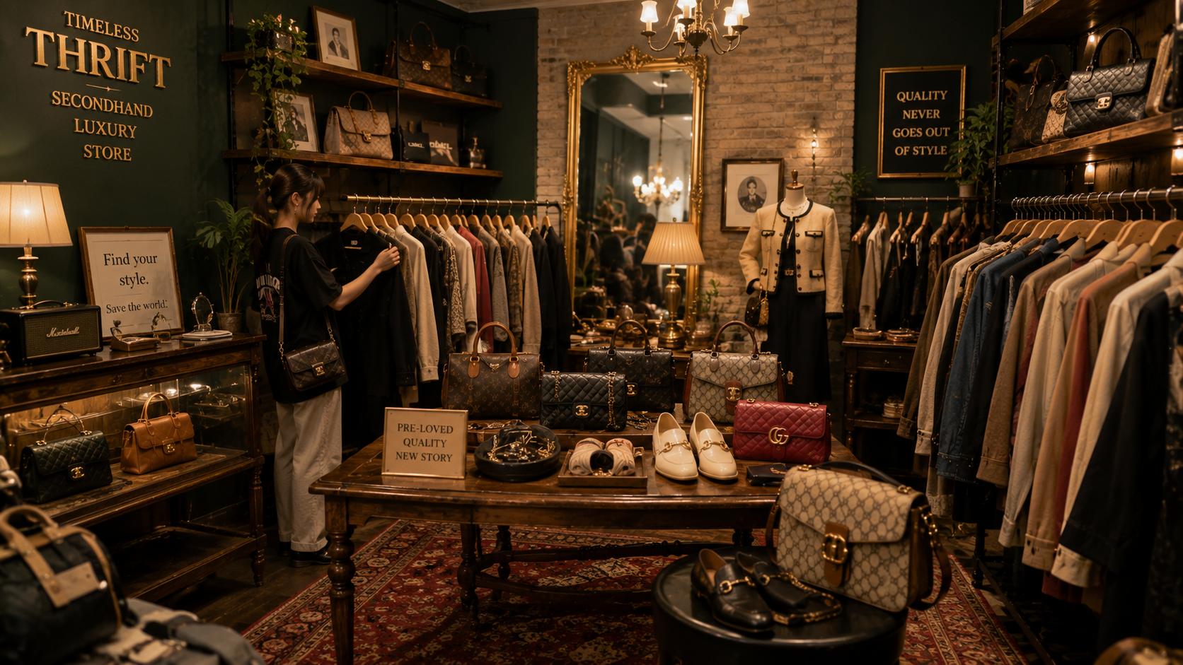 Ý tưởng kinh doanh thời trang secondhand cao cấp (thrift store)
