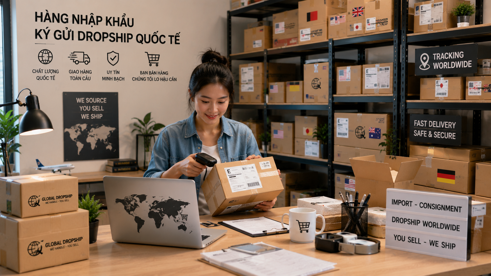 Ý tưởng kinh doanh hàng nhập khẩu ký gửi dropship quốc tế