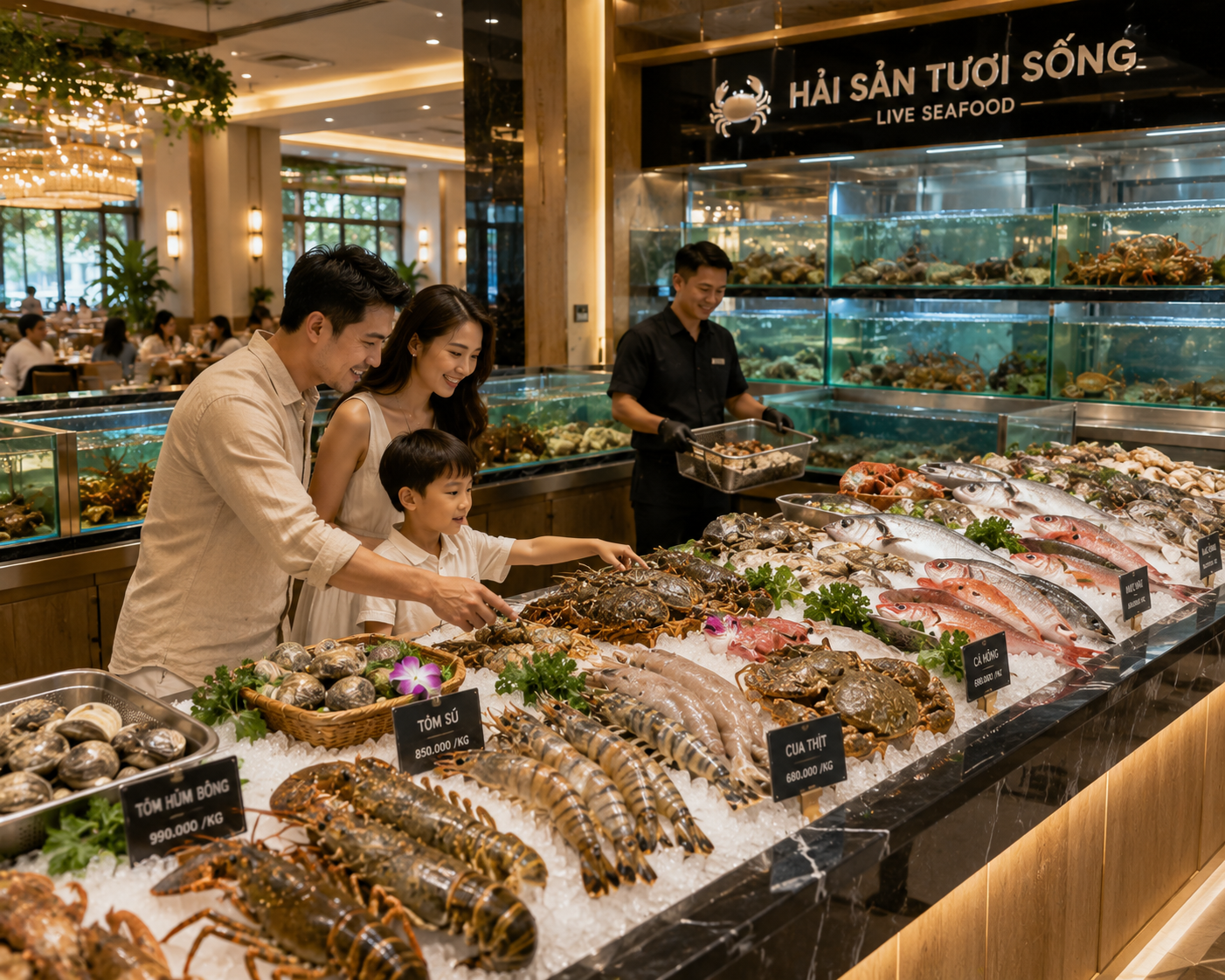 Ý tưởng kinh doanh nhà hàng hải sản bán theo cân