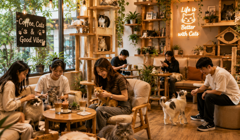 Ý tưởng kinh doanh cafe thú cưng (pet cafe)
