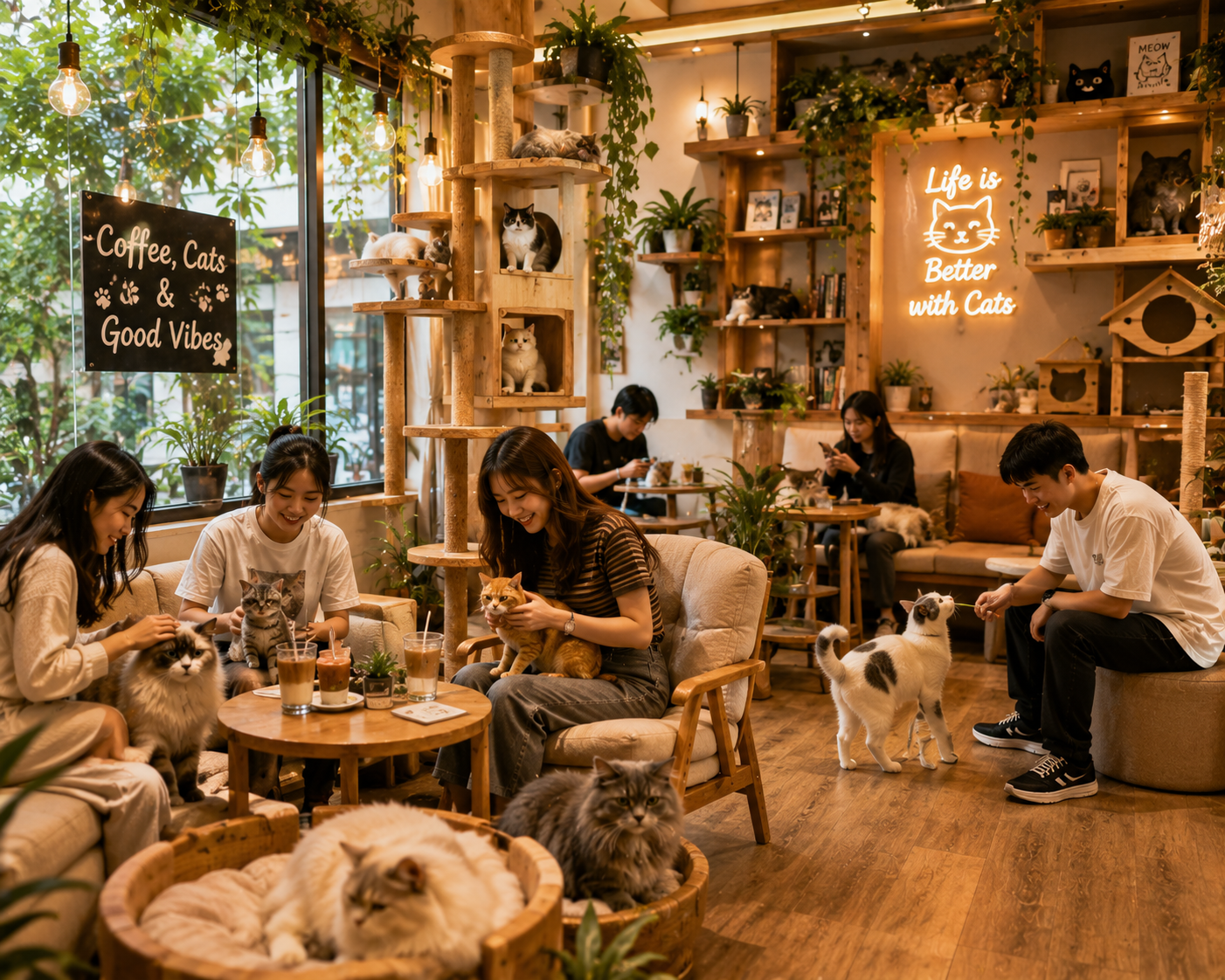 Ý tưởng kinh doanh cafe thú cưng (pet cafe)