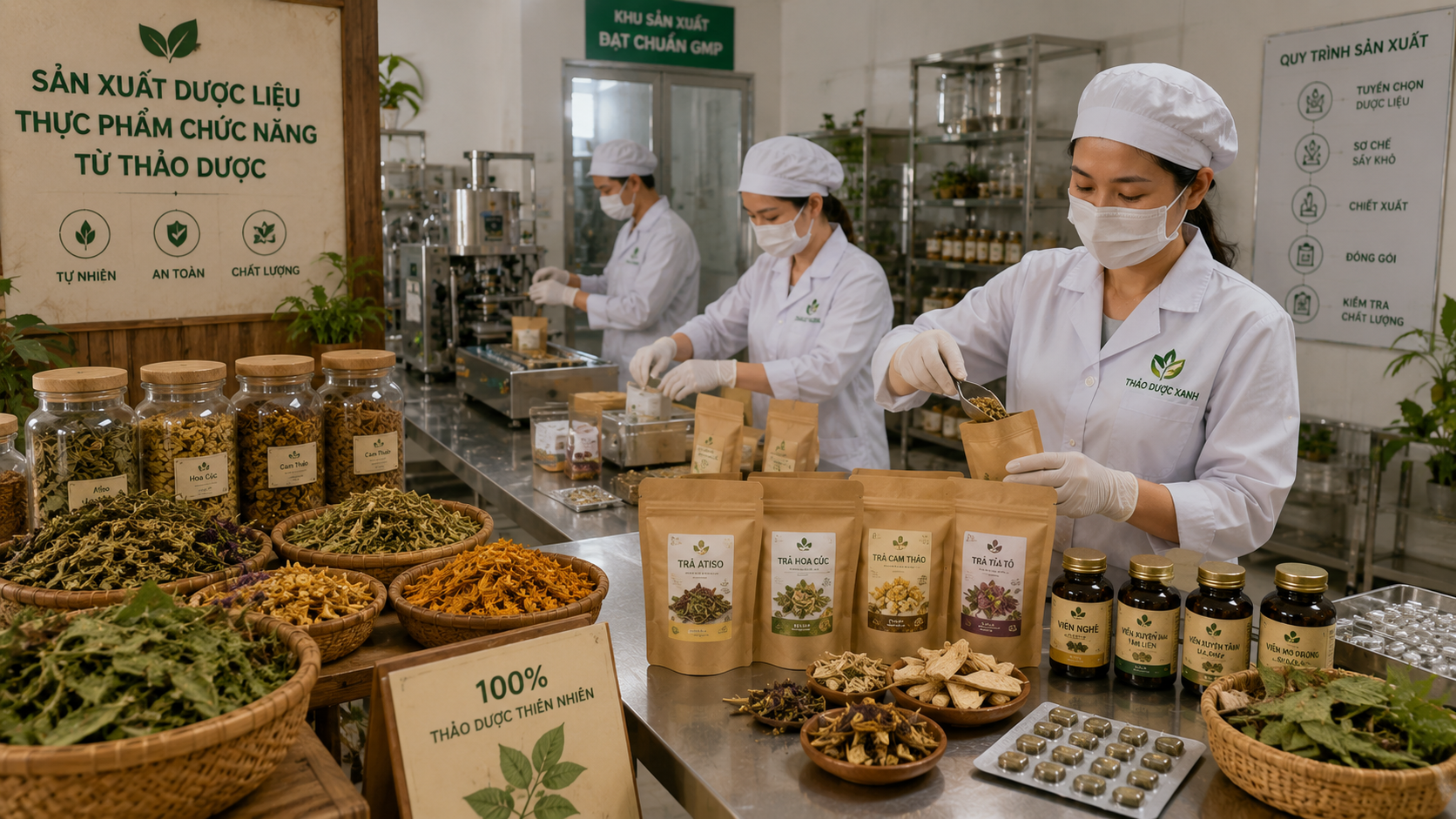 Ý tưởng kinh doanh sản xuất dược liệu, thực phẩm chức năng từ thảo dược