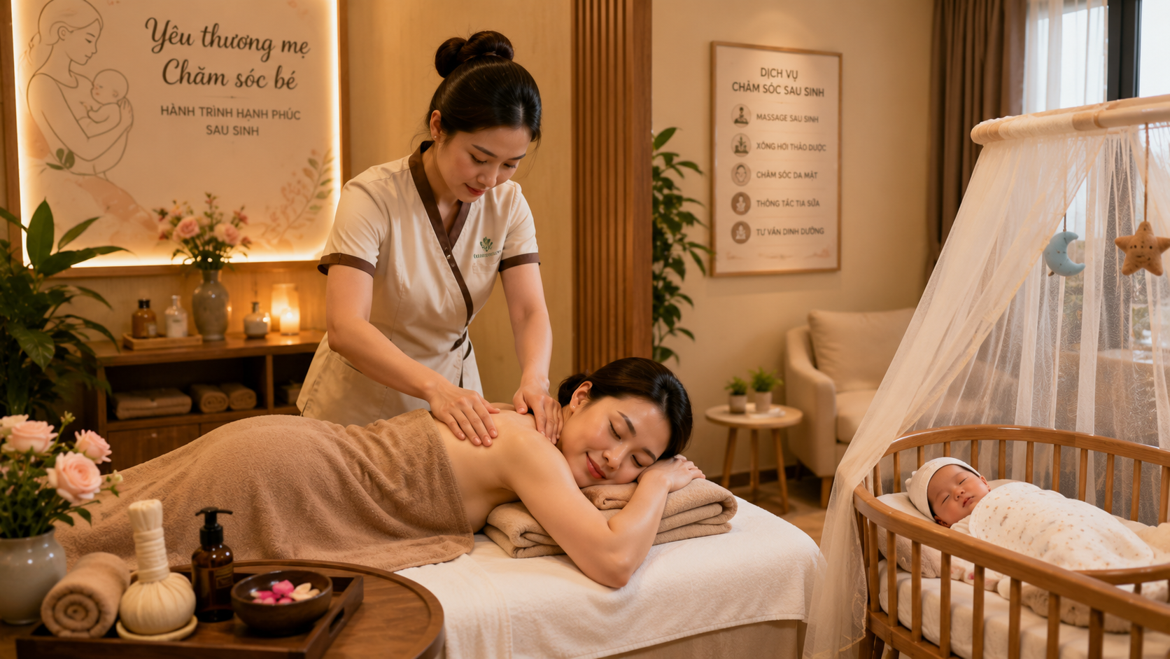 Ý tưởng kinh doanh spa chăm sóc sức khỏe sau sinh cho mẹ và bé