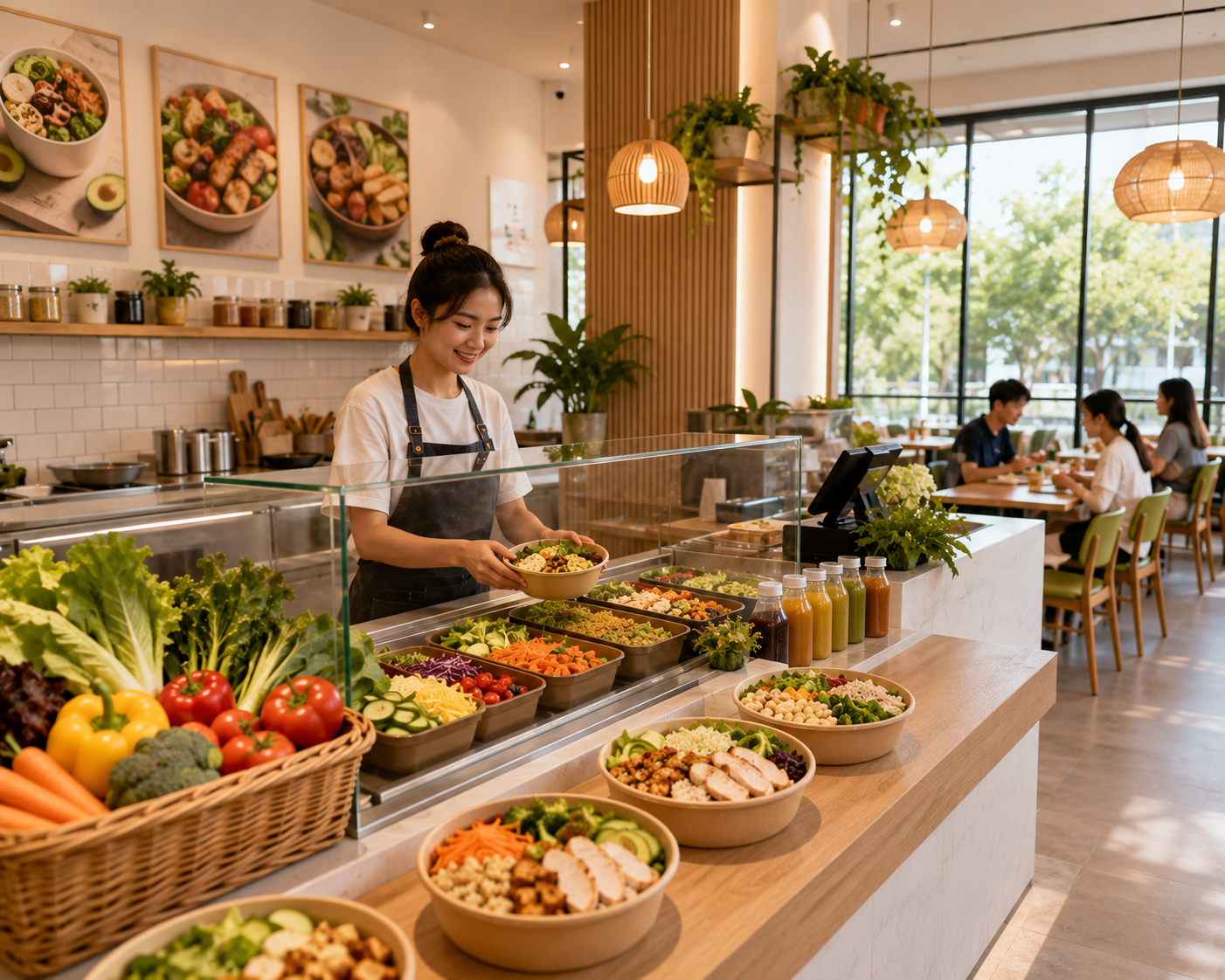 Mô hình kinh doanh nhà hàng ăn nhanh healthy và thực dưỡng