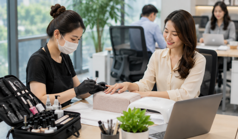Ý tưởng kinh doanh tiệm làm nail di động cho khách văn phòng và khu dân cư