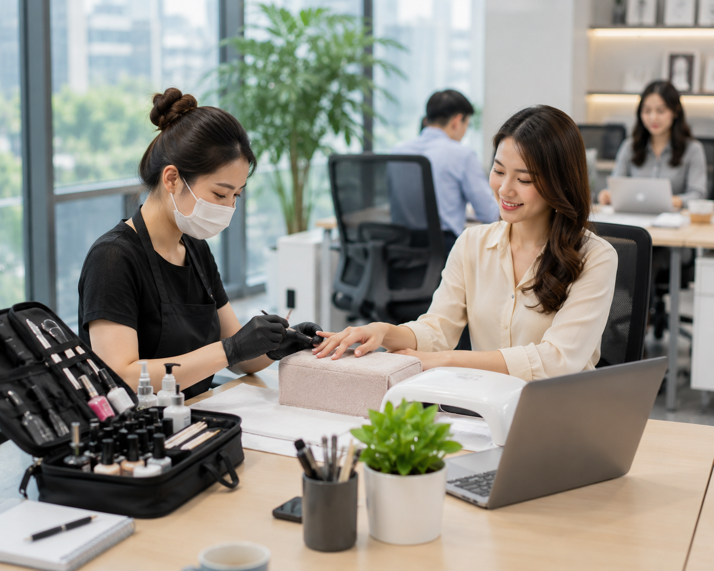 Ý tưởng kinh doanh tiệm làm nail di động cho khách văn phòng và khu dân cư