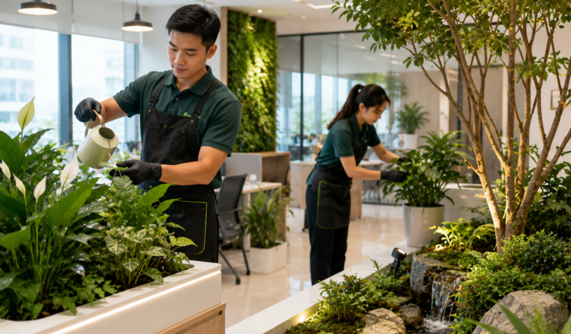 Ý tưởng kinh doanh dịch vụ chăm sóc cây cảnh và tiểu cảnh cho văn phòng
