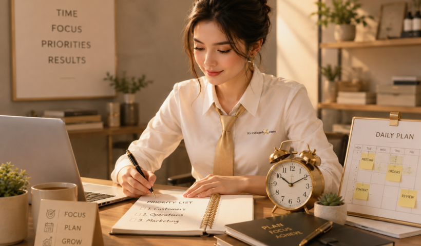 Kỹ năng quản lý thời gian và ưu tiên công việc cho chủ kinh doanh