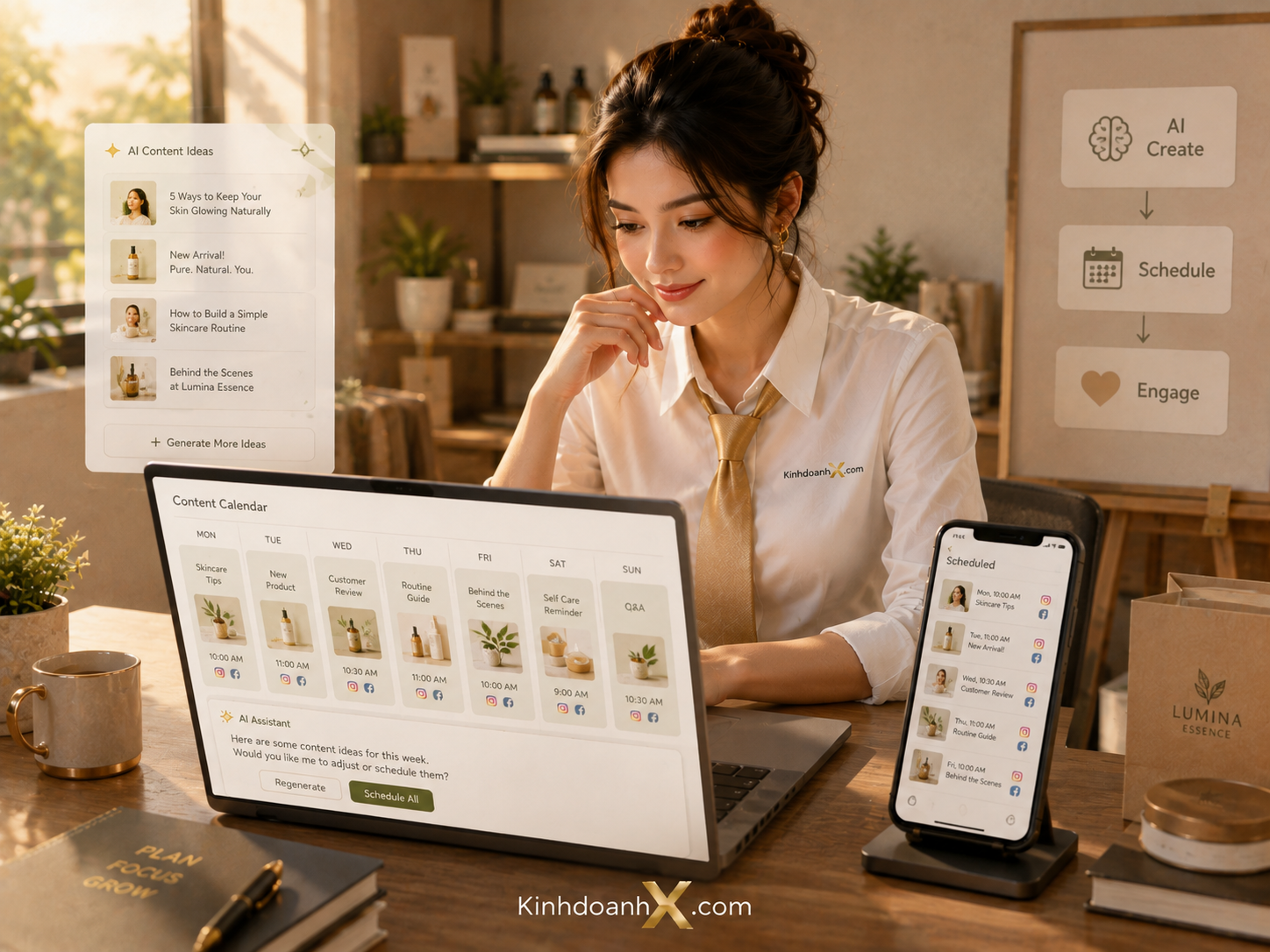 Dùng AI viết và lên lịch nội dung mạng xã hội cho SME